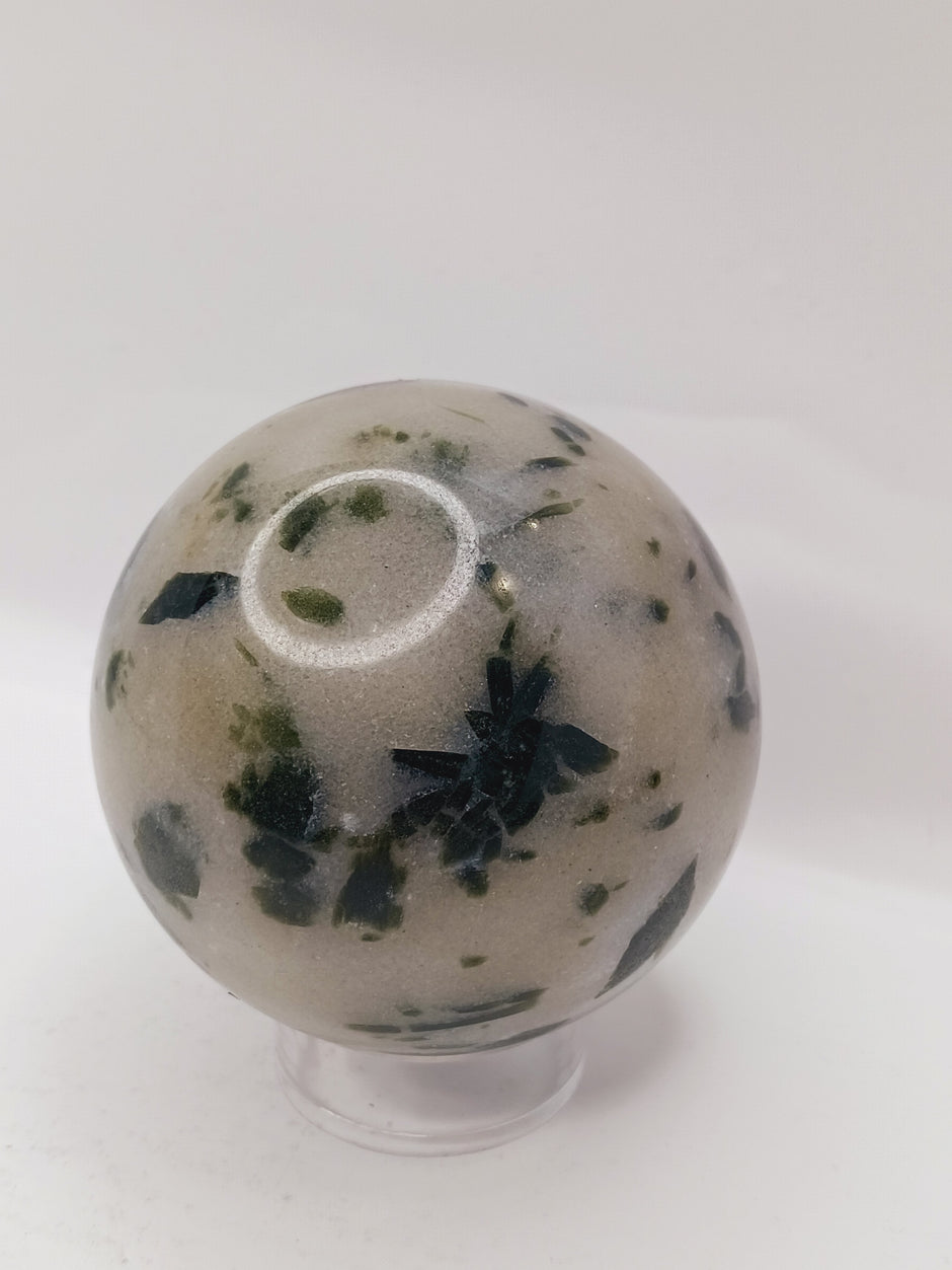2.5 Inch Green Tourmaline Sphere for Heart Chakra Healing