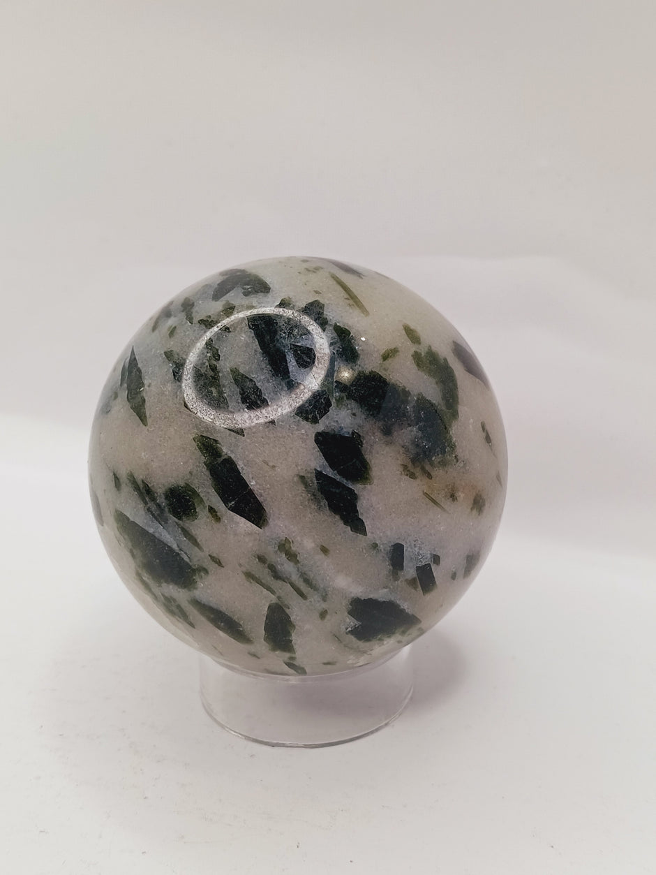 2.5 Inch Green Tourmaline Sphere for Heart Chakra Healing