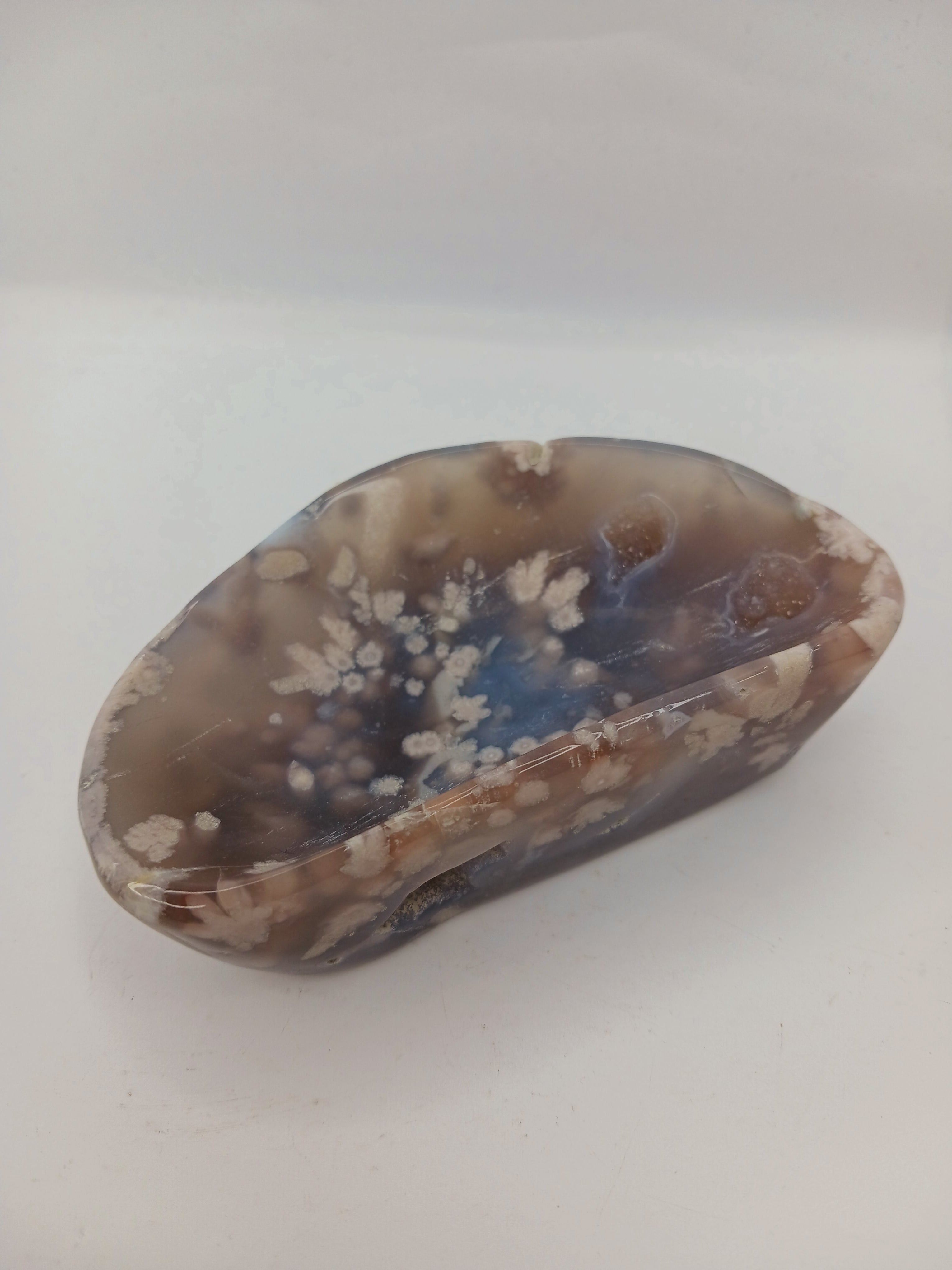 Black Floral Agate Offering Bowls (4 Inch to 6 Inch) – Assorted Sizes for Altar and Sacred Space