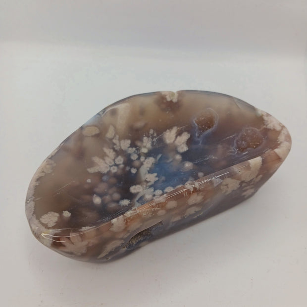 Black Floral Agate Offering Bowls (4 Inch to 6 Inch) – Assorted Sizes for Altar and Sacred Space