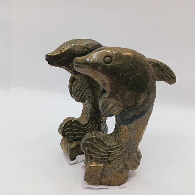Pyrite Dolphin (3 Inch) – Confidence, Protection and Abundance Crystal Carving