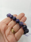Charoite Bracelet (12mm) – Stretchy Crystal Bracelet for Transformation and Intuition