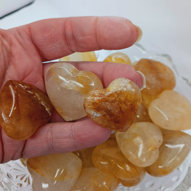 Golden Healer Hearts 1.25 to 1.5 Inch – Gorgeous Rainbows