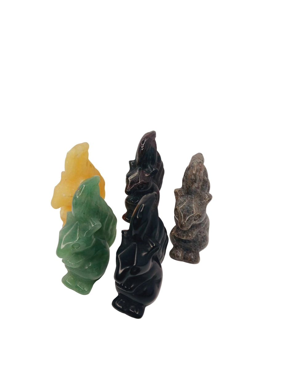 Mini Crystal Squirrel Figurine (0.5" Tall) – Choose Your Stone Squirrel