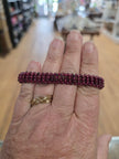 Woven Garnet Stretch Bracelet – Passion and Vitality Crystal Jewelry