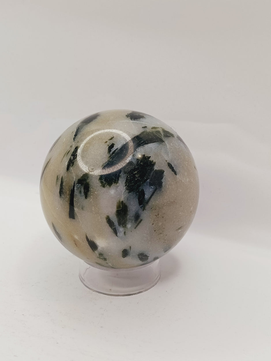 2.5 Inch Green Tourmaline Sphere for Heart Chakra Healing