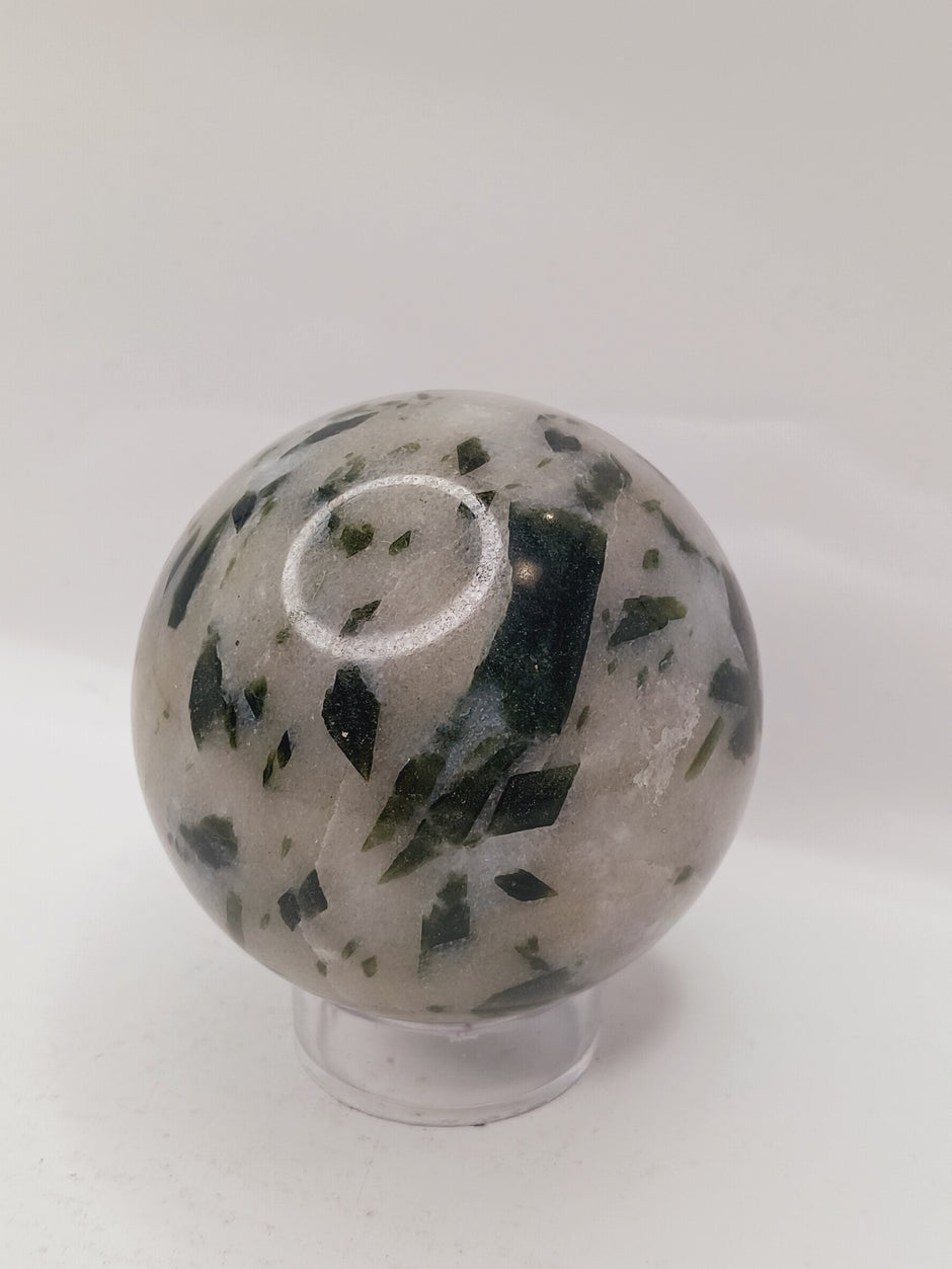 2.5 Inch Green Tourmaline Sphere for Heart Chakra Healing
