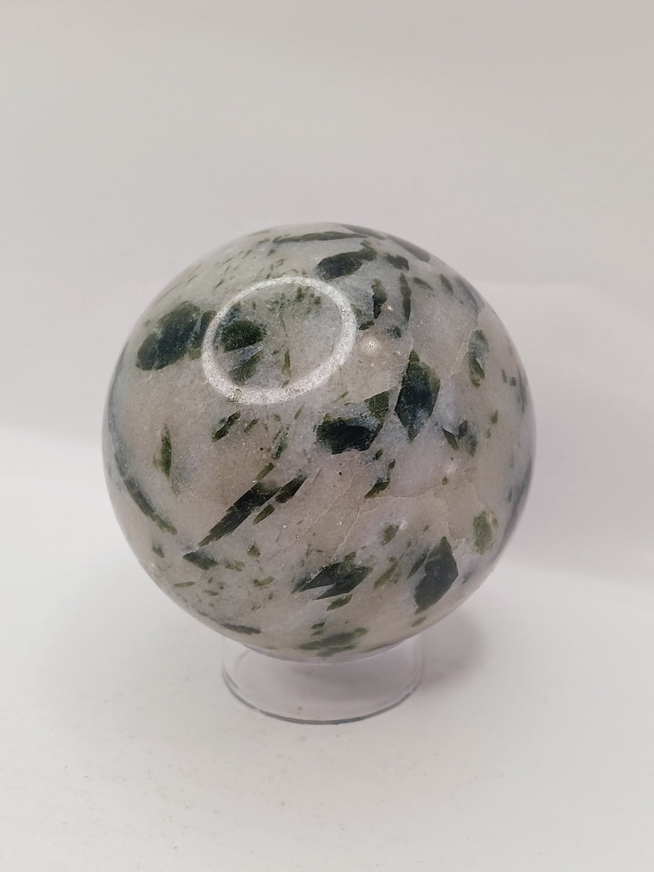 2.5 Inch Green Tourmaline Sphere for Heart Chakra Healing
