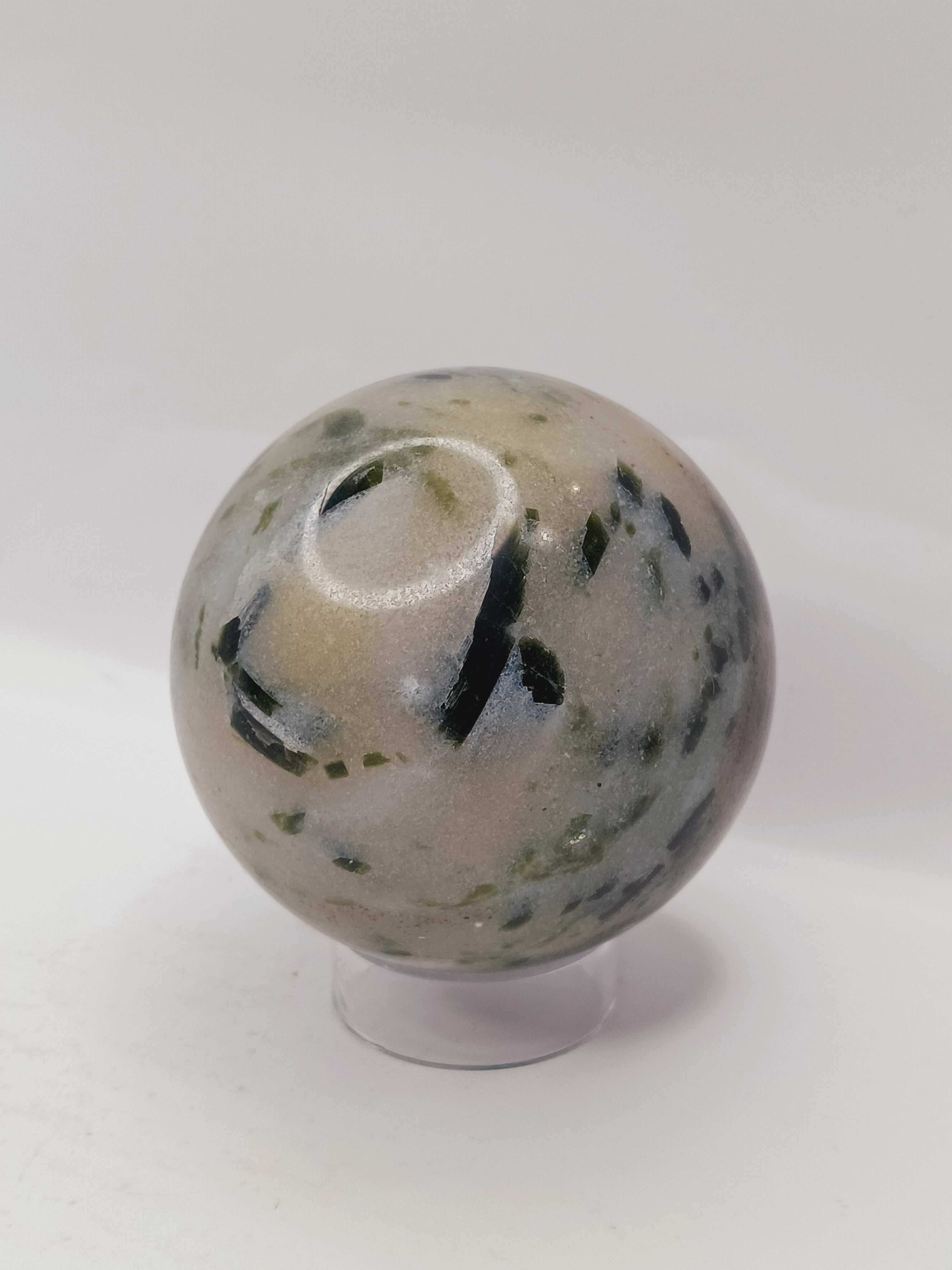 2.5 Inch Green Tourmaline Sphere for Heart Chakra Healing
