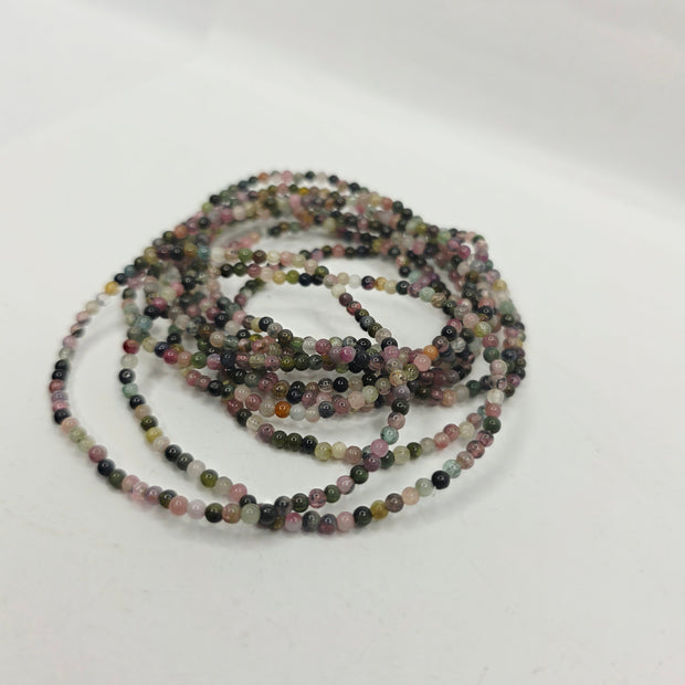Watermelon Tourmaline Bracelet (3mm) – Stretchy Crystal Bracelet for Love and Emotional Balance