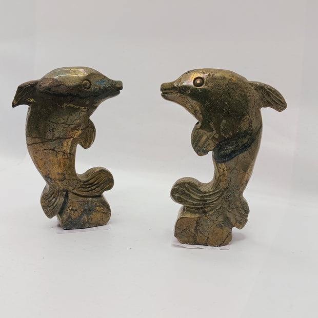 Pyrite Dolphin (3 Inch) – Confidence, Protection and Abundance Crystal Carving