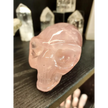 👽💗 Rose Quartz Alien Skull – 5.75’’ x 3’’ – Cosmic Love & Universal Compassion! 🌌 - Carvings