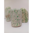 Sausserite freeform with soothing green hues and a unique, polished shape, displayed on a white background.