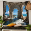 🌊 Sea Wall Cave Tapestry - Available in 2 Sizes ✨ - 78 x 59’’ - Tapestry