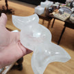 Selenite Charging Bowls - Discounted Repaired Triple Moon - Carvings