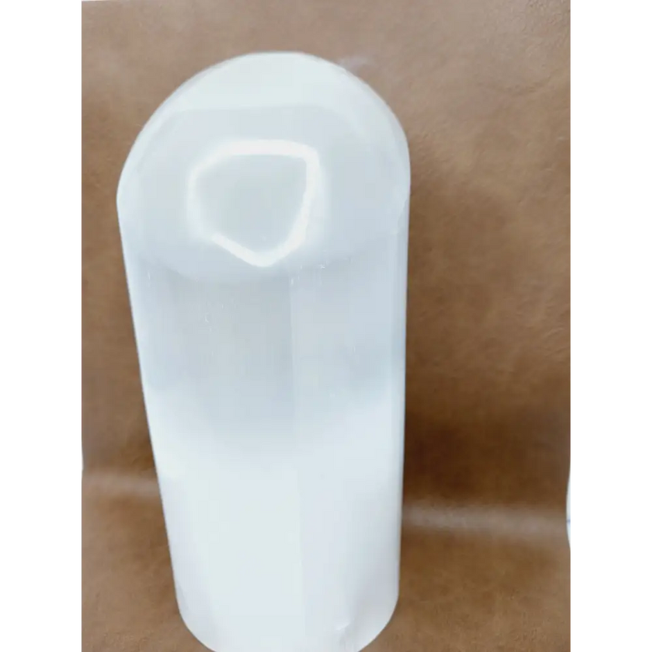 🤍✨ Selenite Smooth Pillar with Rounded Top 6’’ – Radiant Clarity Cleansing and Lighted Display Magic! 🌙 - Free Forms