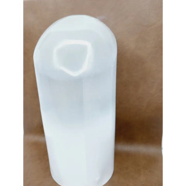 🤍✨ Selenite Smooth Pillar with Rounded Top 6’’ – Radiant Clarity Cleansing and Lighted Display Magic! 🌙 - Free Forms