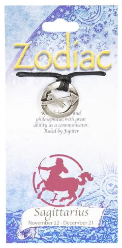 ♈🌙 Signs of the Zodiac Metal Pendants on Leather Cord (1’’) – All 12 Astrology Signs Celestial Style and Personalized