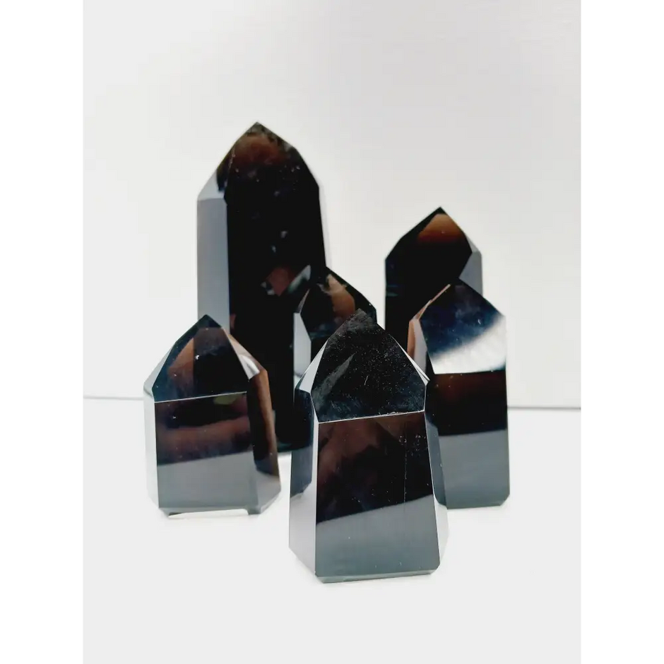 Smokey Ice Obsidian (Apache Tears) - Towers
