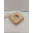 🪵✨ Square Wood Sphere Stand – LED White (Two Styles) – Illuminate Ground and Display Your Treasures 🌟 - Rounded Square