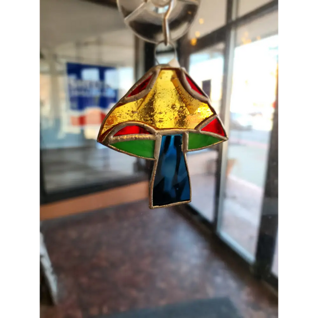 🍄 Stained Glass Mushroom - 3 5/8’’ 🌈 - Home Decor