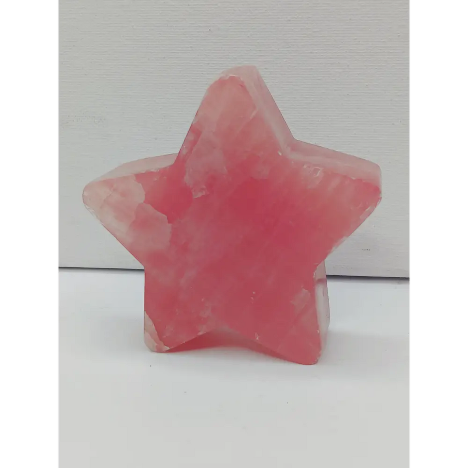 🌙⭐ Star and Moon Carvings – Dream Manifest and Illuminate Your Path ✨ - Red Calcite Star - 3.5’’