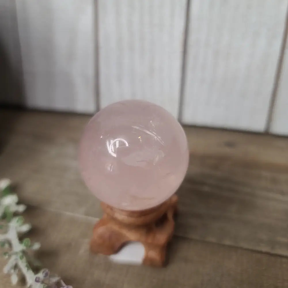 🌟💗 Star Rose Quartz Sphere (1.5’’) – Radiant Love and Celestial Heart Healing! 💗🌟 - Very High Quality - Spheres