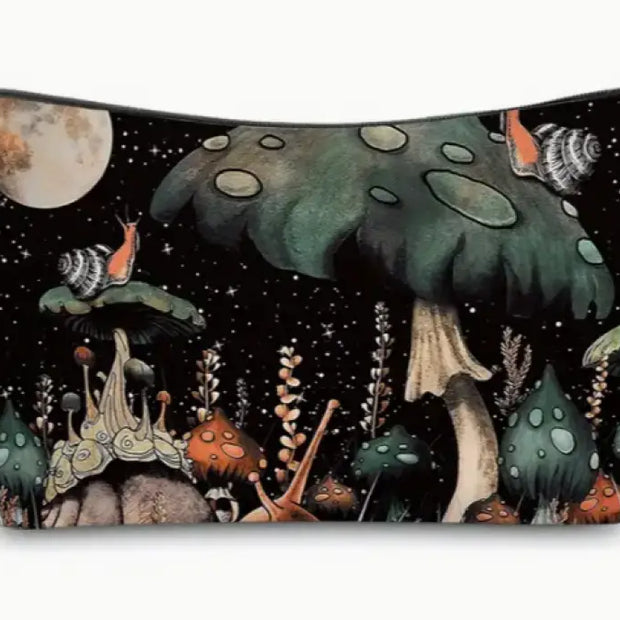 🍄🌌 Starry Sky and Mushroom Patterns Portable Storage Bags (5.35 x 8.65 in 3 Styles) – Whimsical Organization Magical
