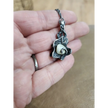 🐚✨ Sterling Silver Clamshell Art Piece with Abalone on 24’’ Chain – Ocean Magic & Elegant Shine! 🌊 - Jewelry