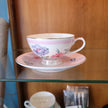Teacups and Saucers - Pink & White with Flowers - Teas & Accessories