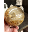 🌈✨ Thousand Layer & Garden Quartz Sphere with Incredible Rainbows – 3.25’’ – Layers of Mystery & Enchantment! 🌿