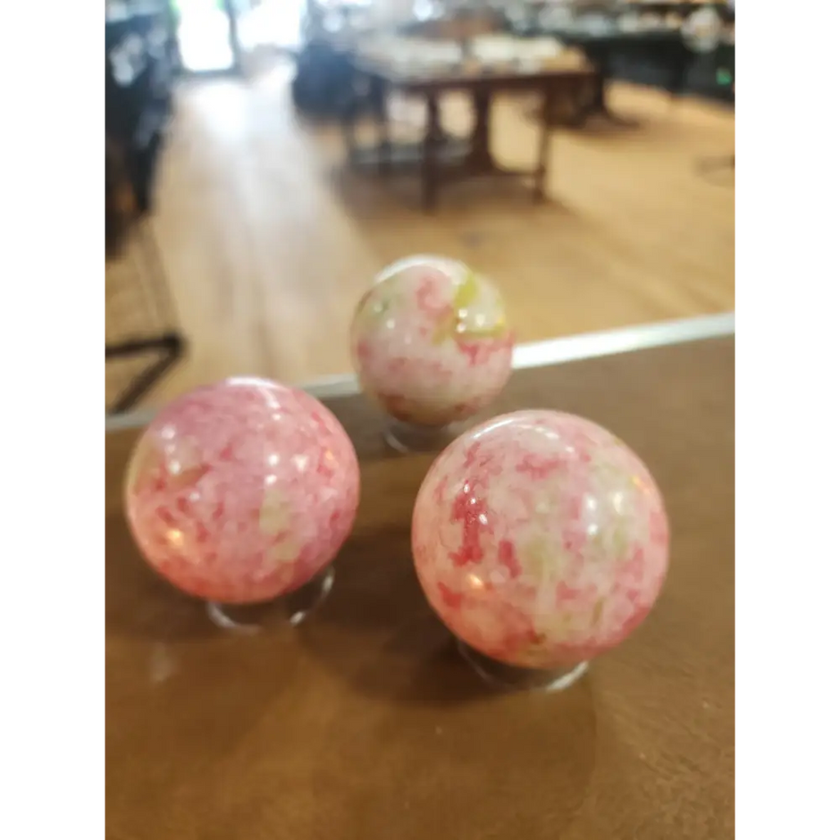 🌸✨ Thulite Sphere (2’’) – Joyful Energy & Heartfelt Connection! 💖 - Spheres