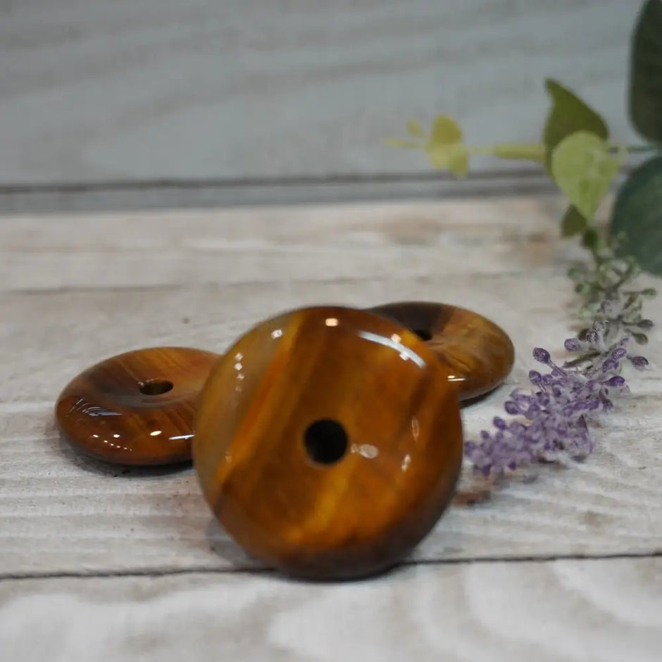 Tigers Eye Button - Jewelry