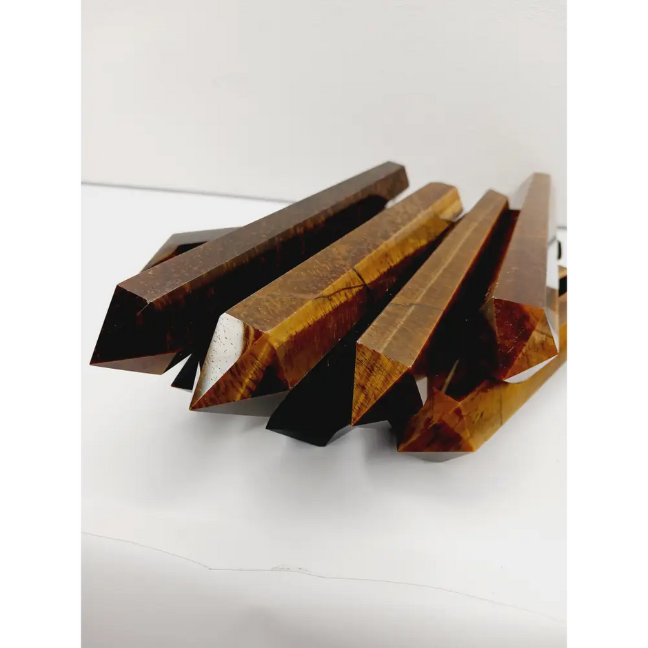 🐯✨ Tigers Eye Wand 7’’ – Confidence Protection and Manifestation Magic! 🌟