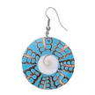 Turquoise & Copper Spidershell Earrings - Jewelry