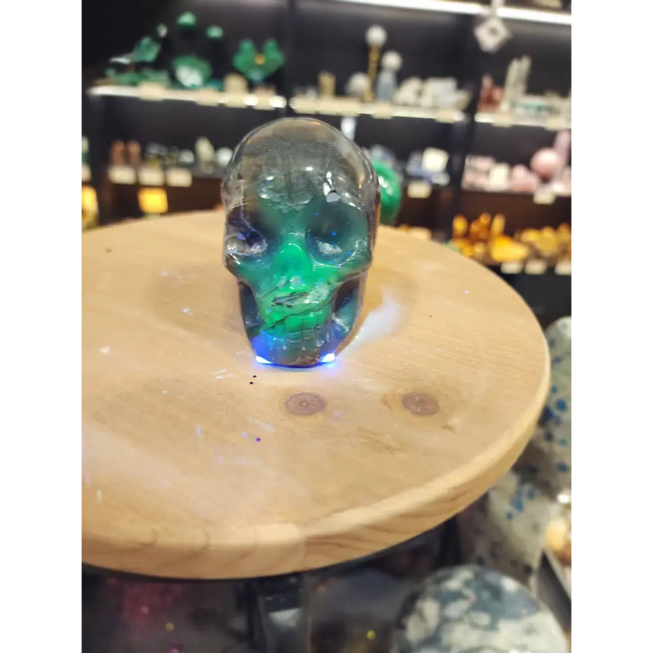 Volcano Agate Skull – 3.5’’ (UV Reactive!) 💀🌋 - 9