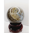 🌋✨ Volcano Agate Sphere w/ stand – Transformation Strength and Grounding. UV REACTIVE 🪐 - Spheres