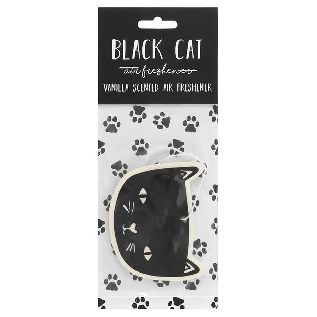 Assorted witchy-themed car air fresheners featuring mystical symbols and enchanting designs, displayed in a car setting.