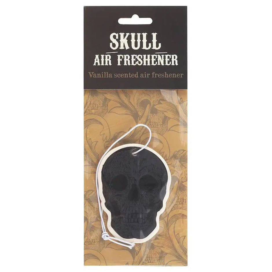 Assorted witchy-themed car air fresheners featuring mystical symbols and enchanting designs, displayed in a car setting.