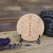 Wood Crystal Grids - Flower of Life Chakra 4’’ - Grid Working