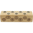 🕯️🌈 Wood Multi Mini Candle Holder – 7 Chakra Balance and Meditation ✨ - Candles & Accessories