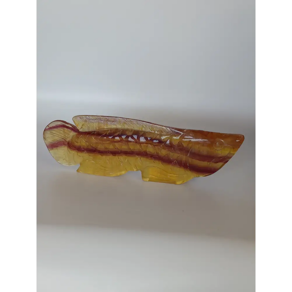 🐟💛 Yellow Fluorite Fish Carving – Clarity Prosperity and Joyful Flow! ✨ - Carvings