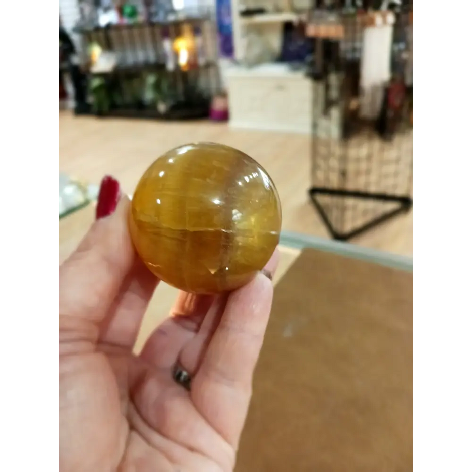 🌞💛 Yellow Fluorite Spheres – Clarity Creativity & Sunshine Vibes! 💛🌞 - 1 - Spheres