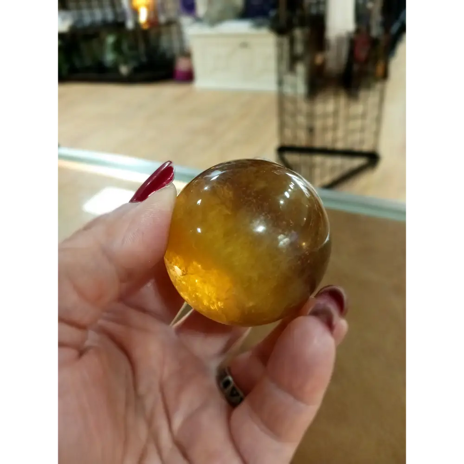 🌞💛 Yellow Fluorite Spheres – Clarity Creativity & Sunshine Vibes! 💛🌞 - 2 - Spheres