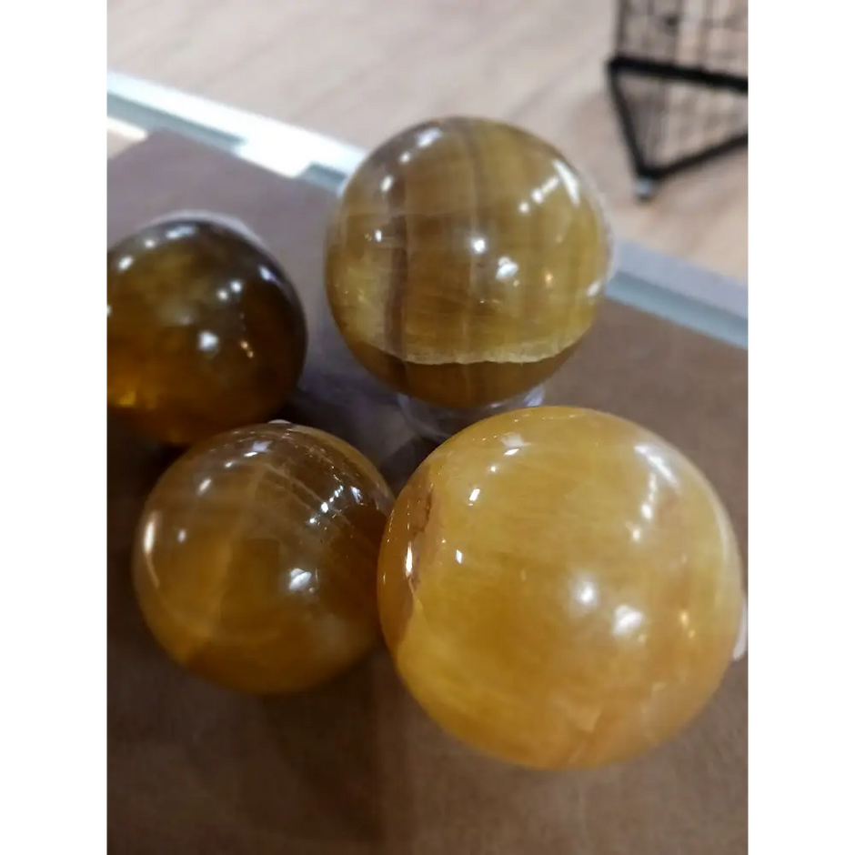 🌞💛 Yellow Fluorite Spheres – Clarity Creativity & Sunshine Vibes! 💛🌞 - Spheres